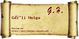 Gáli Helga névjegykártya
